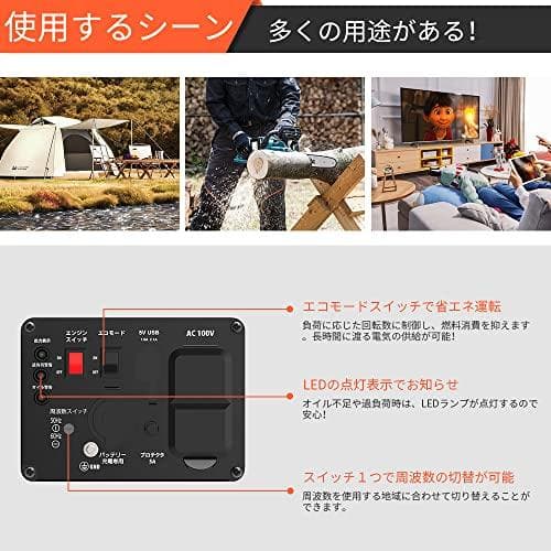 AIVOLT インバーター発電機 小型発電機 ポータブル発電機 定格出力1.rm