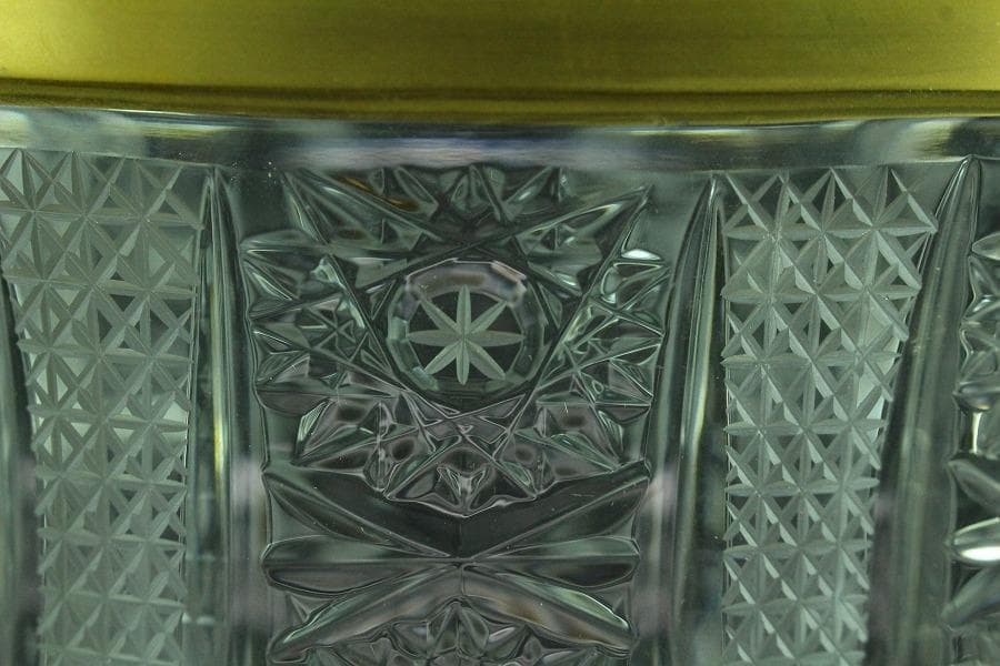 懐石 金縁 硝子 鉢 美品(K-A361)