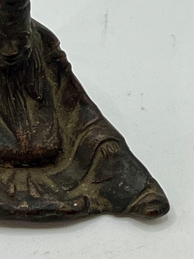 人丸の像　共箱　筆　文学　後島羽天皇　人丸像　時代物　アンティーク　古道具　仏像