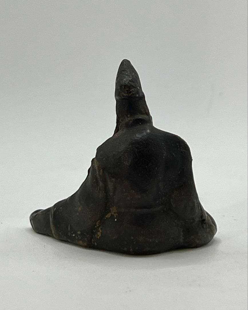 人丸の像　共箱　筆　文学　後島羽天皇　人丸像　時代物　アンティーク　古道具　仏像