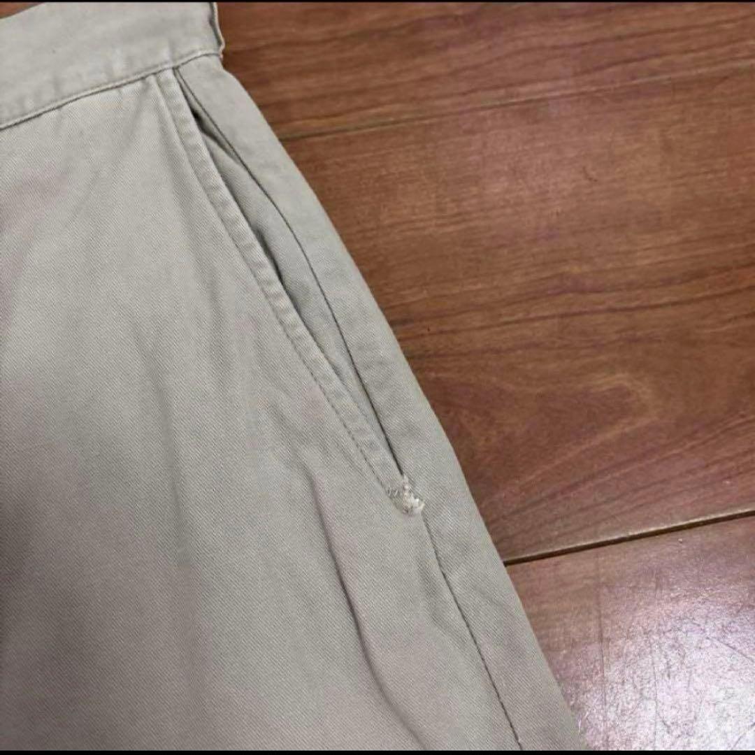 60s アルミジッパー　米軍　実物　軍チノ　COTTON サイズ32×31