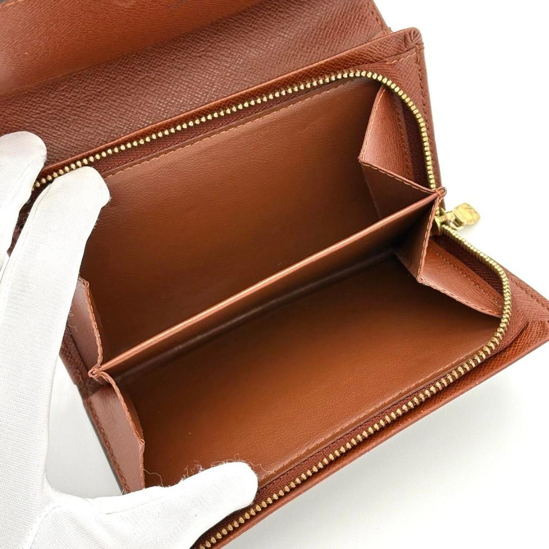 ルイヴィトン 折財布 ポルトフォイユ モノグラム トレゾール 茶 2161