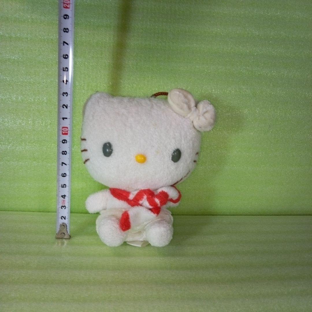 ハローキティ　HELLO KITTY　赤白マフラー　スカーフ　ぬいぐるみ　レア