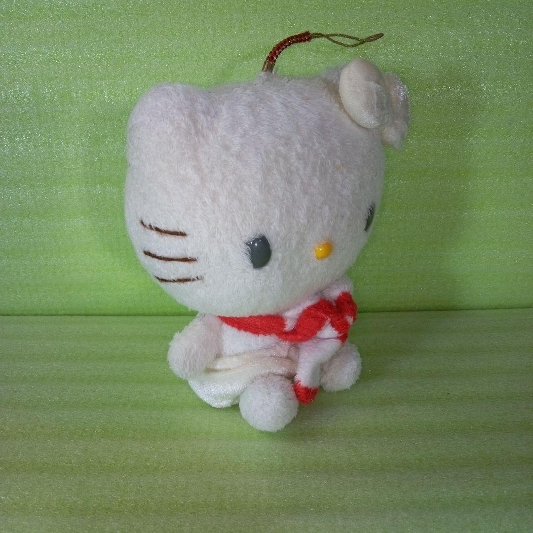 ハローキティ　HELLO KITTY　赤白マフラー　スカーフ　ぬいぐるみ　レア