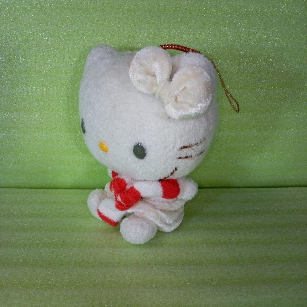 ハローキティ　HELLO KITTY　赤白マフラー　スカーフ　ぬいぐるみ　レア