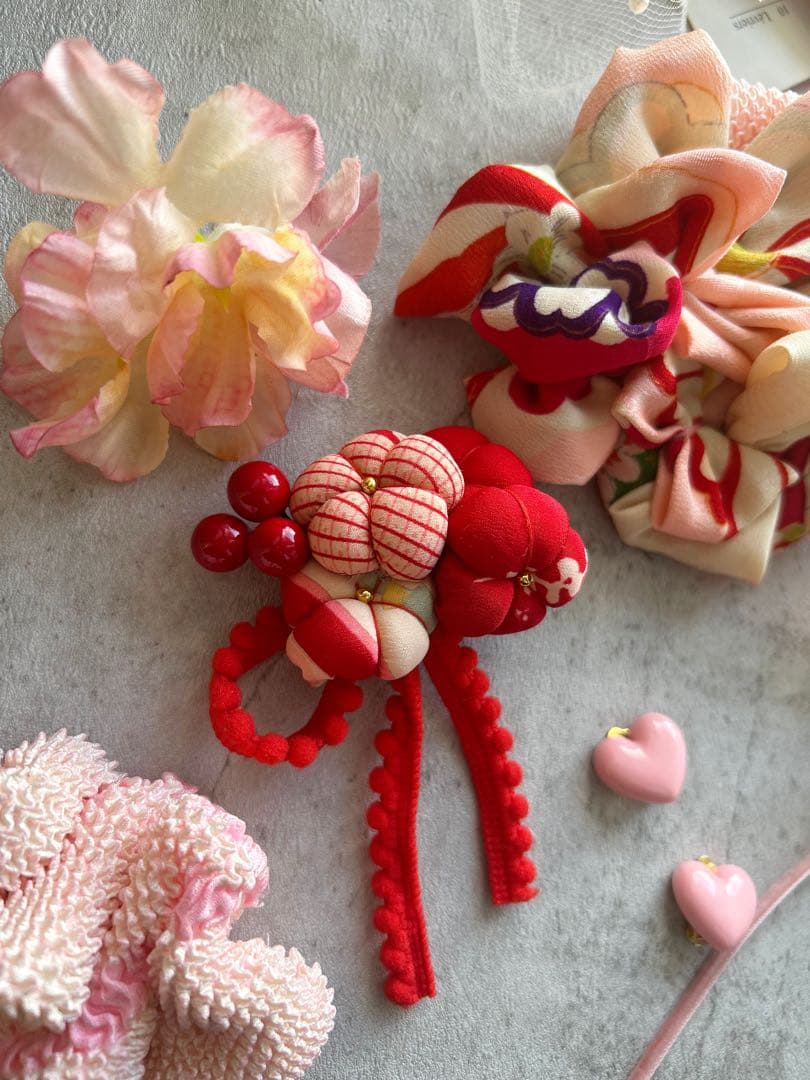 七五三　七五三髪飾り　ヘッドドレス　着物髪飾り　リメイク髪飾り　064