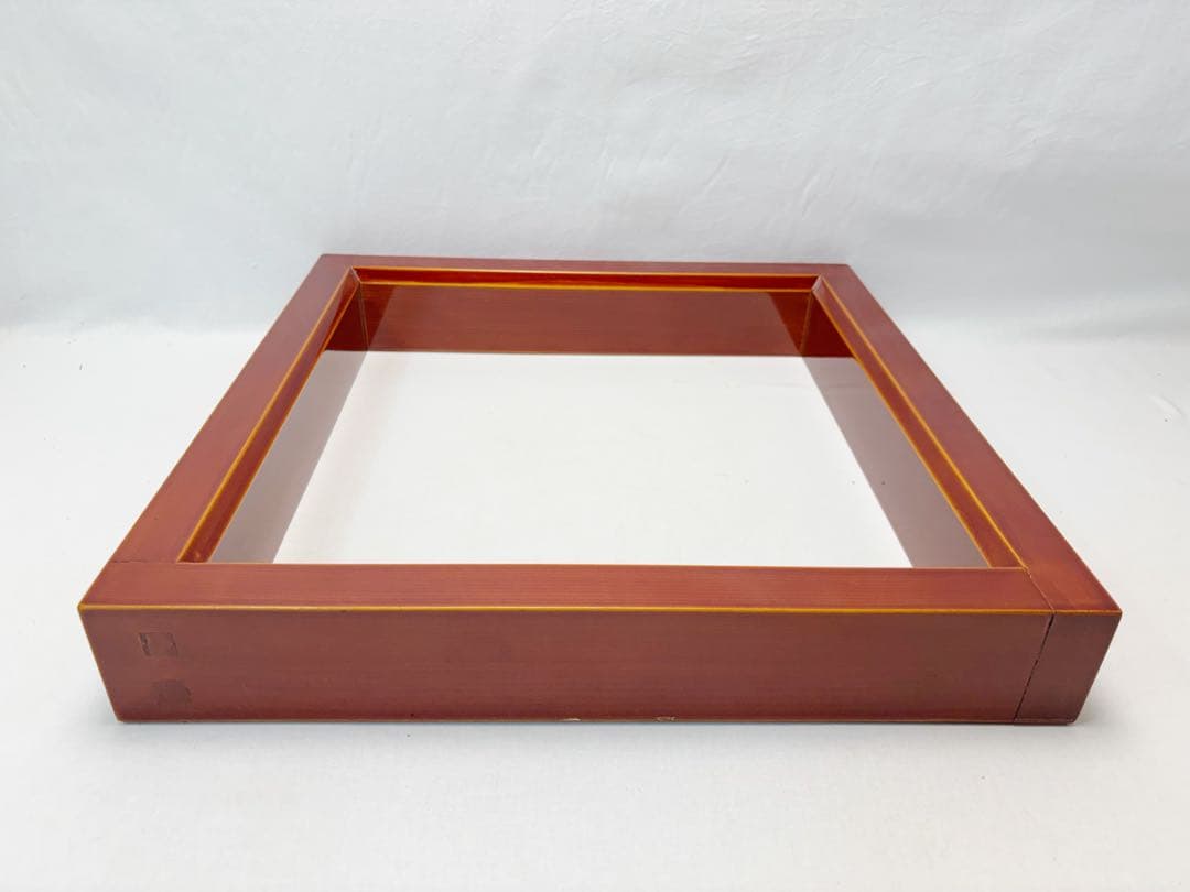 ほぼ未使用 茶道具 飛騨春慶塗 炉縁 天然木製 広間 茶室 茶席 元箱