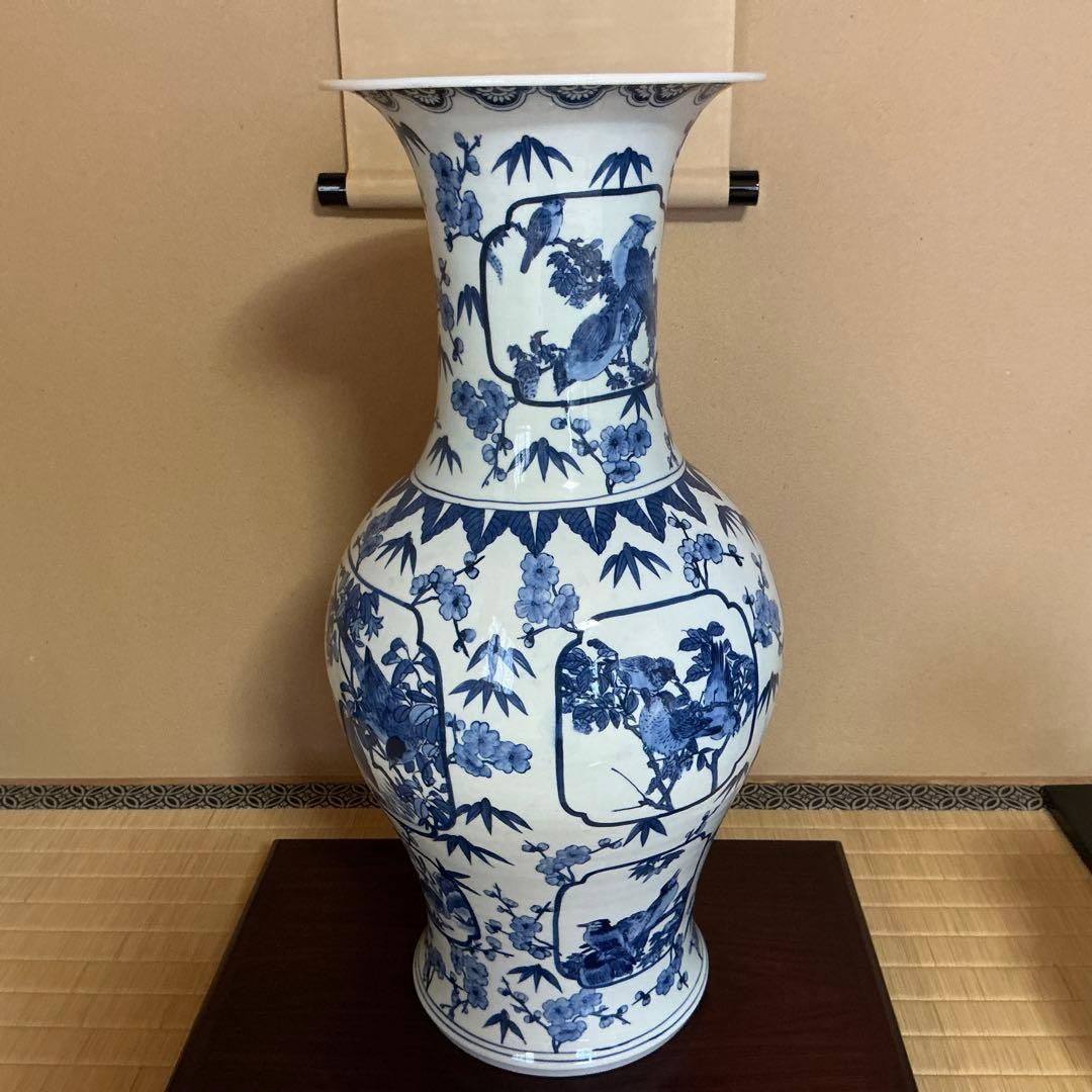 最終値下げです❣️大清乾隆年製　飾り大壺、花瓶　60センチ