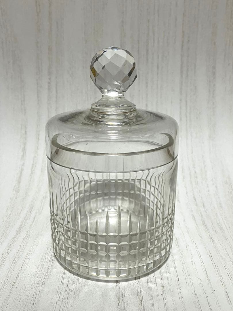 オールドバカラ クリスタル 蓋付きガラス容器 ナンシー