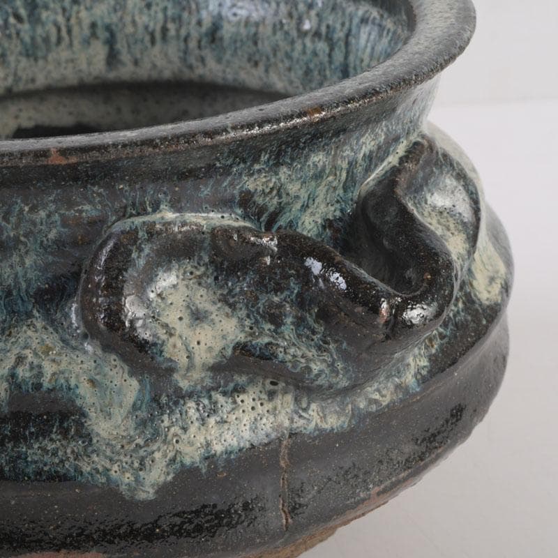 北大路魯山人作　唐津焼　双耳壷　小山冨士夫(古山子)書付箱　V　9676