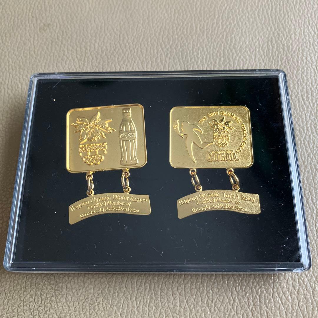 【未使用】1998年長野オリンピック冬季大会  コカコーラ ピンバッジ2個セット