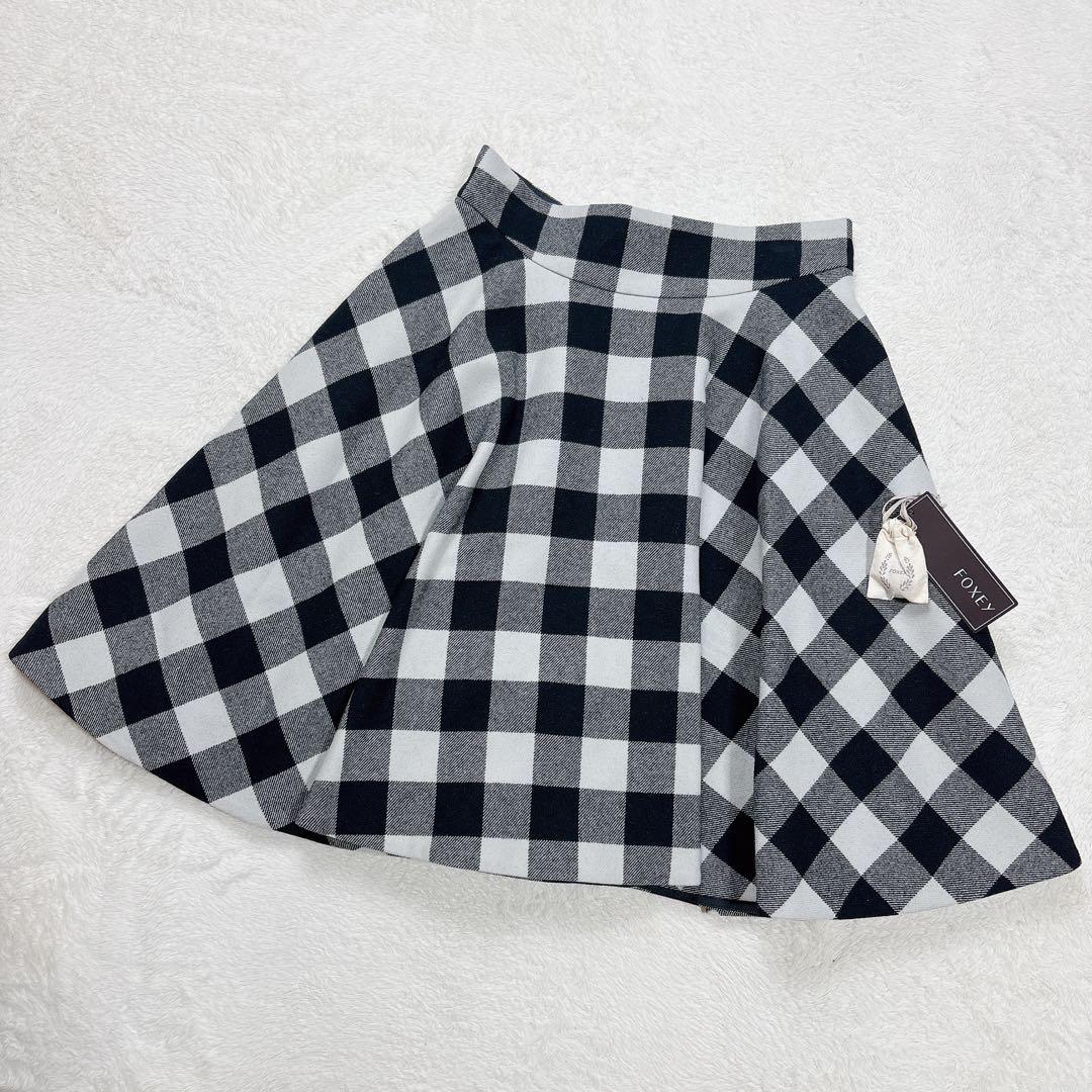 FOXEY フォクシー Gingham Circular サーキュラー スカート