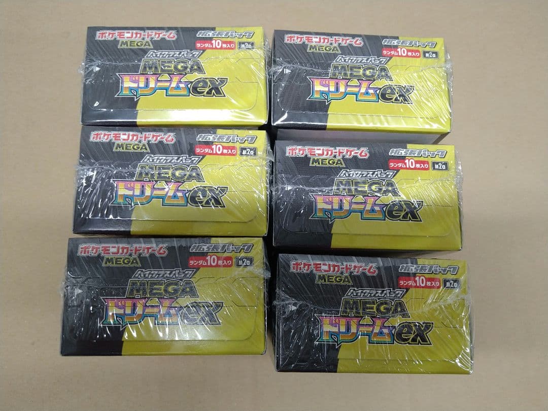 新品未開封品　シュリンク付き　ポケモンカード　メガドリームex　６BOX