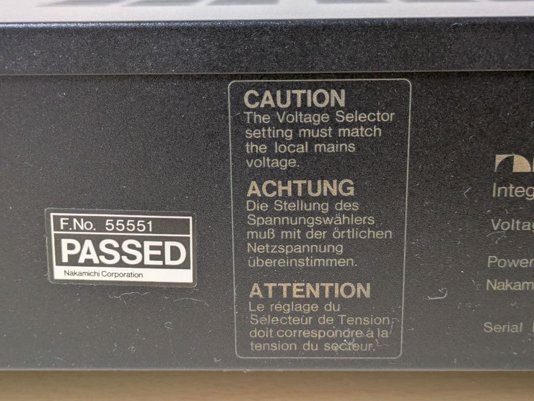 Nakamichi IA-3s プリメインアンプ 海外使用OK 取り説付き！