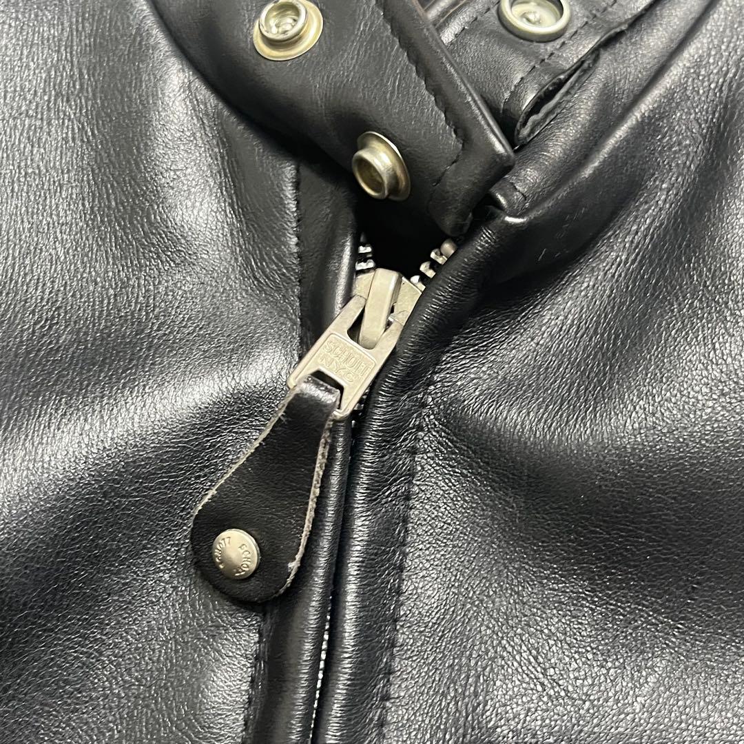 希少モデル✨【米国製】schott AT641 シングルライダース 38 黒