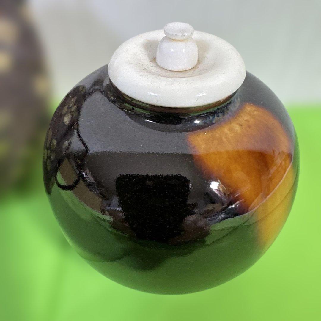 【高級茶道具】蓋付き茶入れ