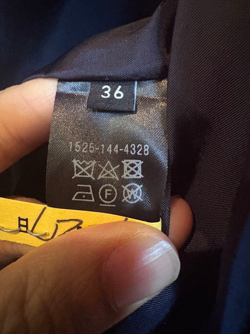 ユナイテッドアローズ　パールモチーフボタン テーラードコート　ネイビー　36