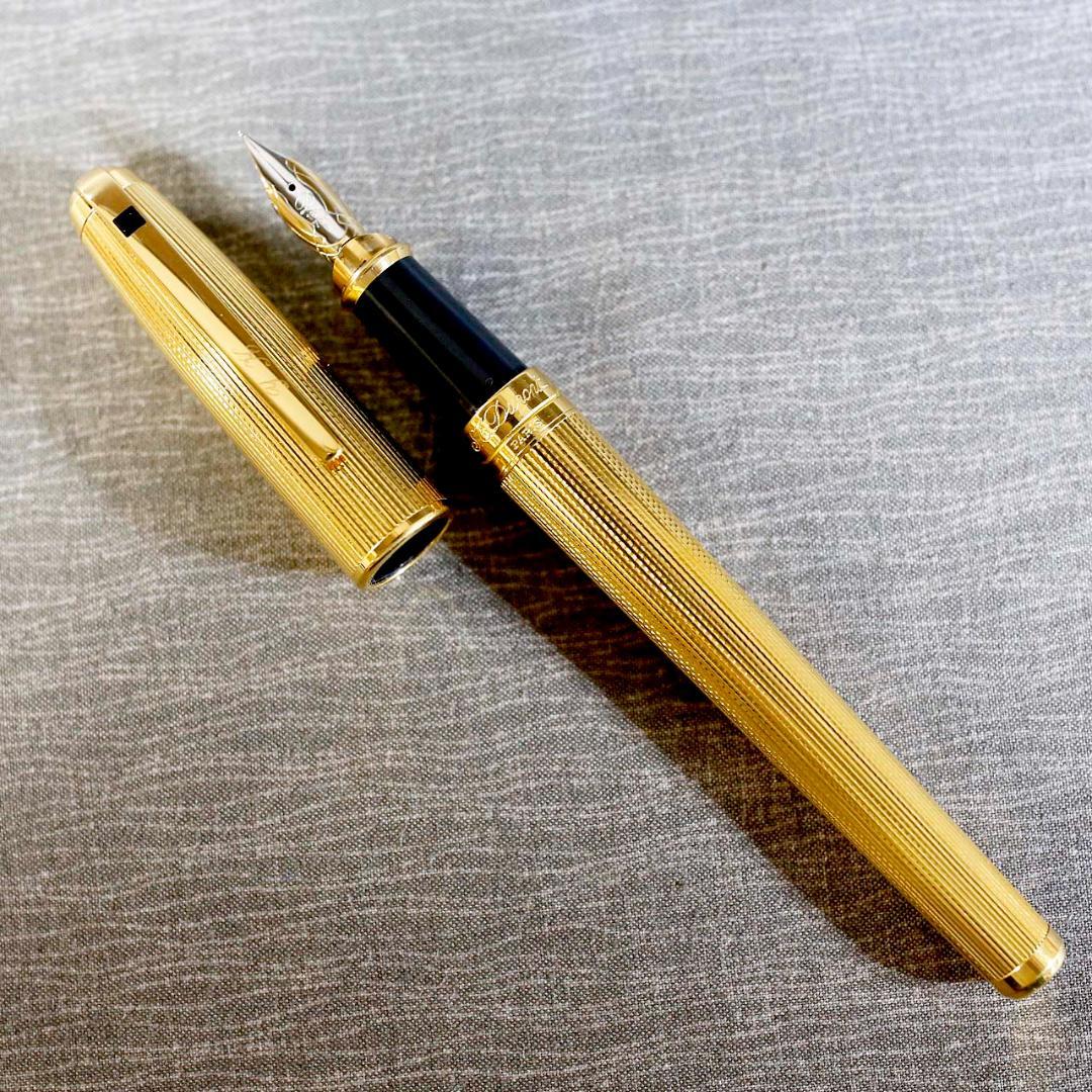 【美品 送料込み】デュポン 万年筆 オランピオ ゴールド