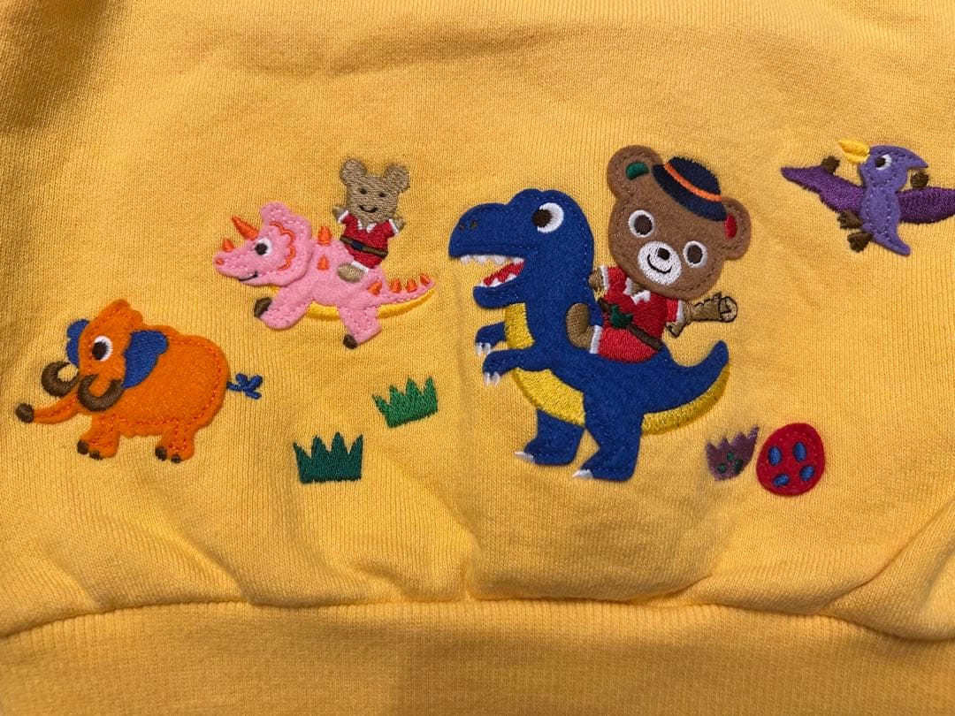 美品 25 AW ミキハウス 豪華 恐竜 トレーナー バックプリント 100