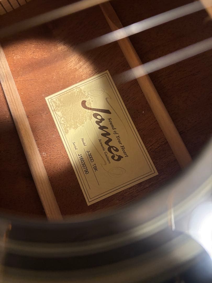 james アコースティックギター ブラック ギターケース付き