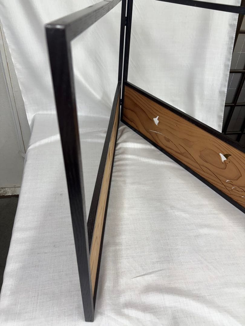 茶道具 塗師 川瀬表完 風炉先 屏風 衝立 二枚折屏風 004