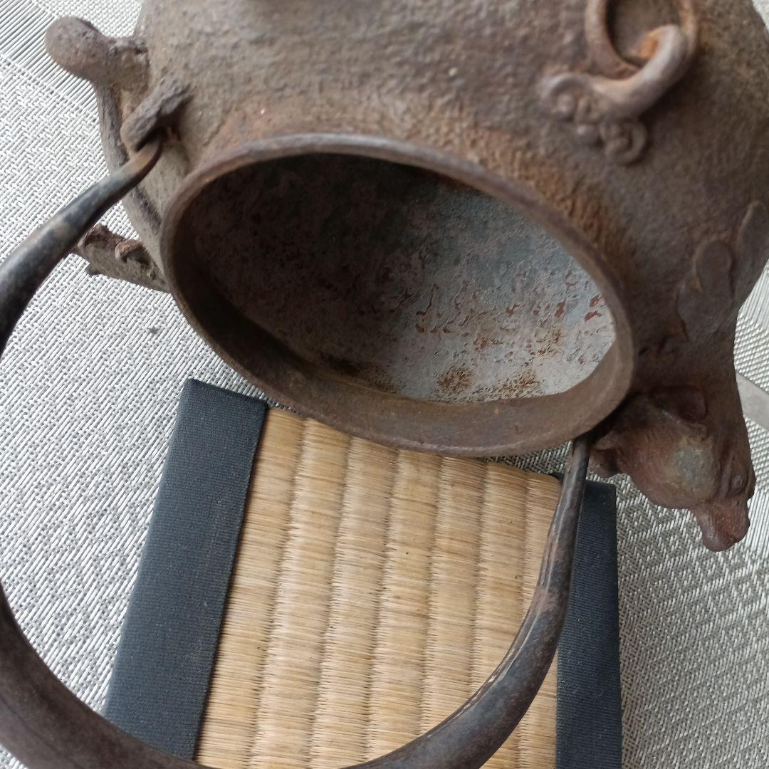 タヌキ型 鉄瓶 鋳鉄製 約20cm