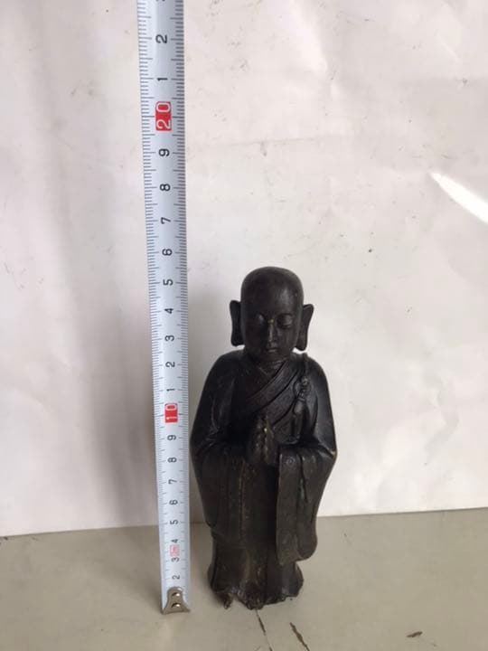 古銅仏像，賞物，置物，（旧家藏出）細工細作，古玩，古董，高1⃣️4⃣️cm，重370克