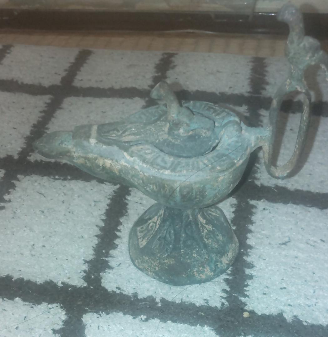 【博物館級】アンティーク 中世 イスラム ブロンズ オイルランプ