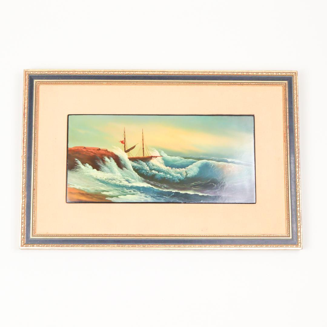 漆塗り フェドスキノ ソ連 海の嵐 壁掛け