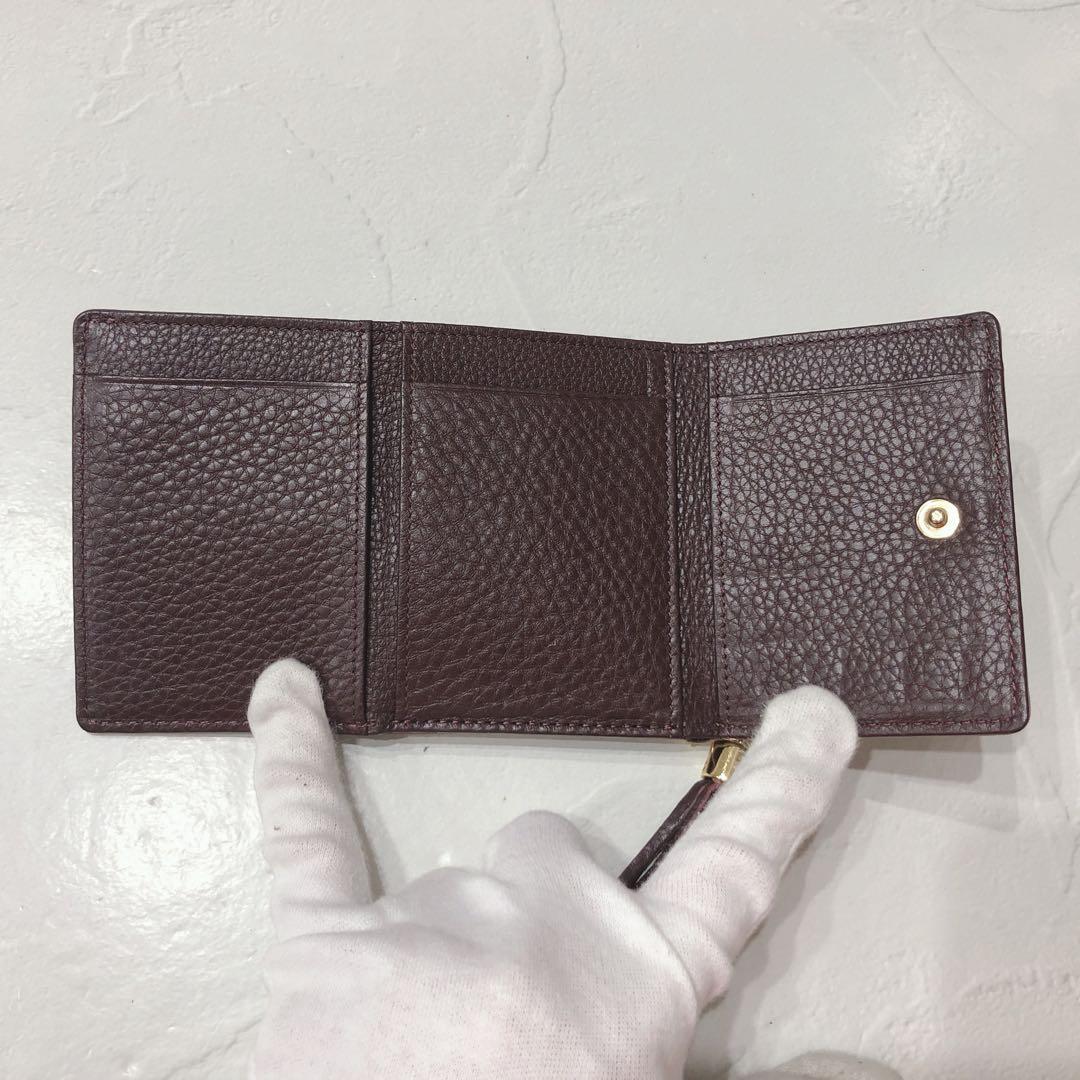 ☆美品☆ ATAO アタオ 三つ折り財布 ワルツ アドリア エメラルド タッセル