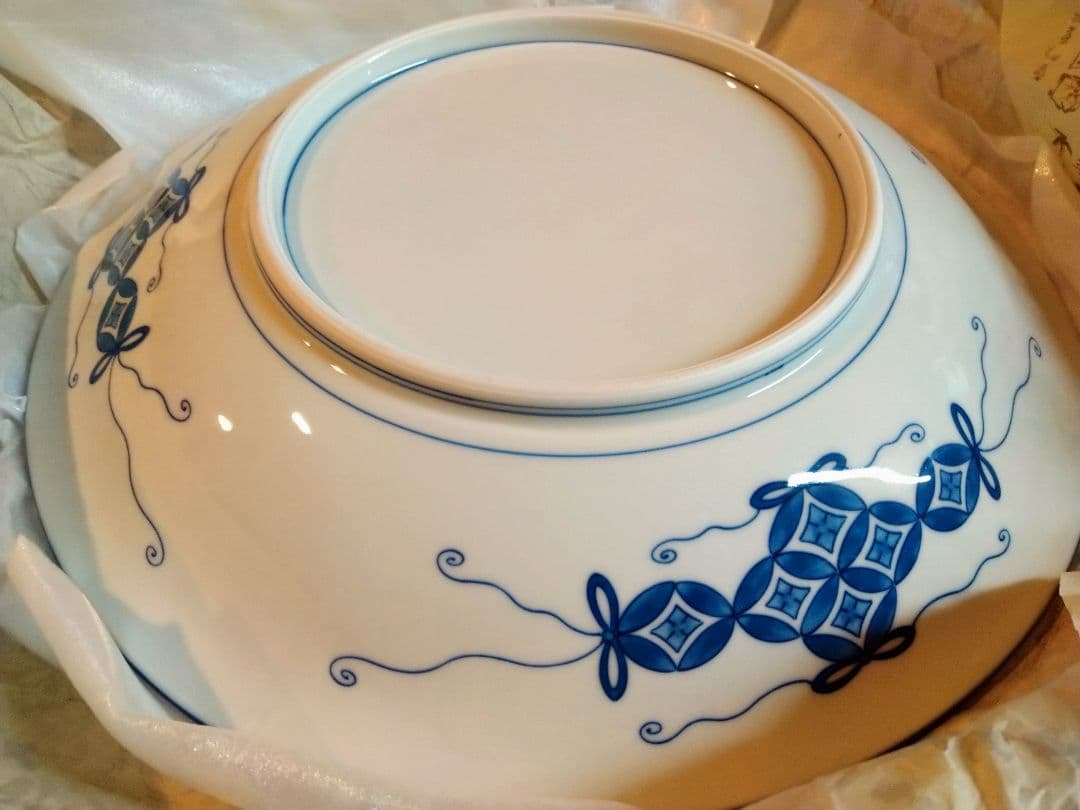 中島誠之助 監修 徳山 大皿 染付 地図文 古伊万里 後期伊万里 復刻品 飾り皿