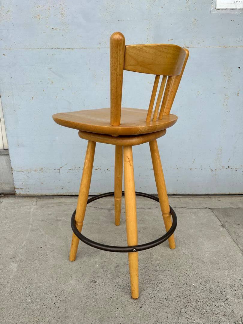 カウンターチェア 天然木　ハイスチェアー　2脚