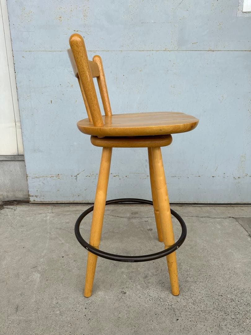カウンターチェア 天然木　ハイスチェアー　2脚