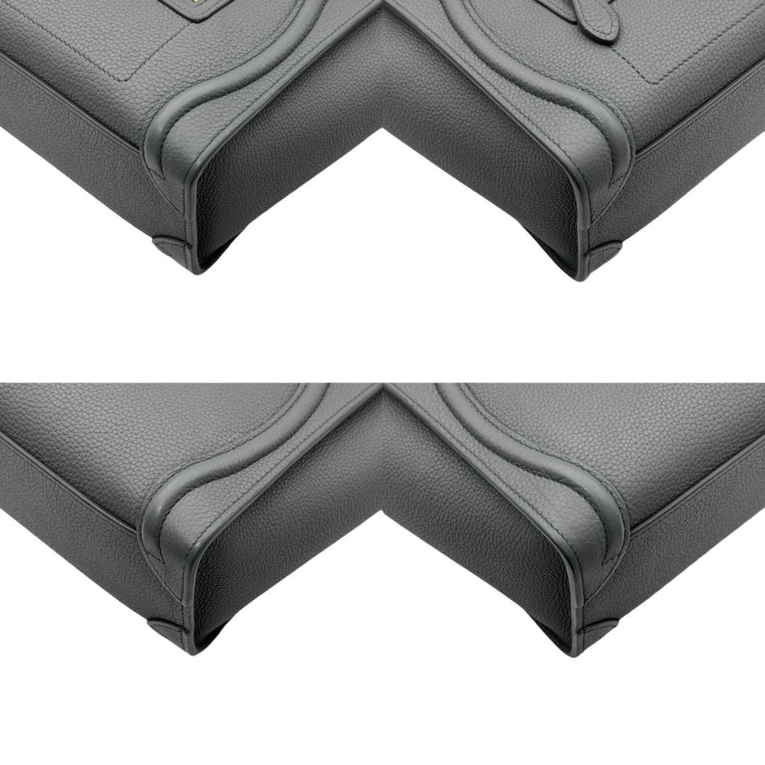 【美品】セリーヌ ラゲージ ナノ 2wayハンドバッグ ショルダーバッグ グレー