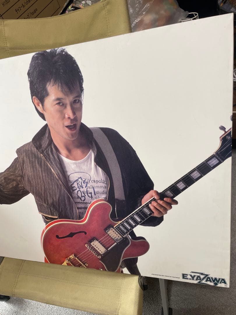 矢沢永吉 E.YAZAWA 80年代 販促非売品 木製パネル 希少