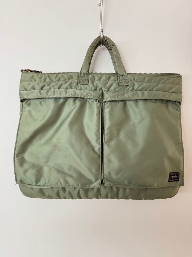 【希少】PORTER ポーター タンカー ブリーフケース セージグリーン バッグ