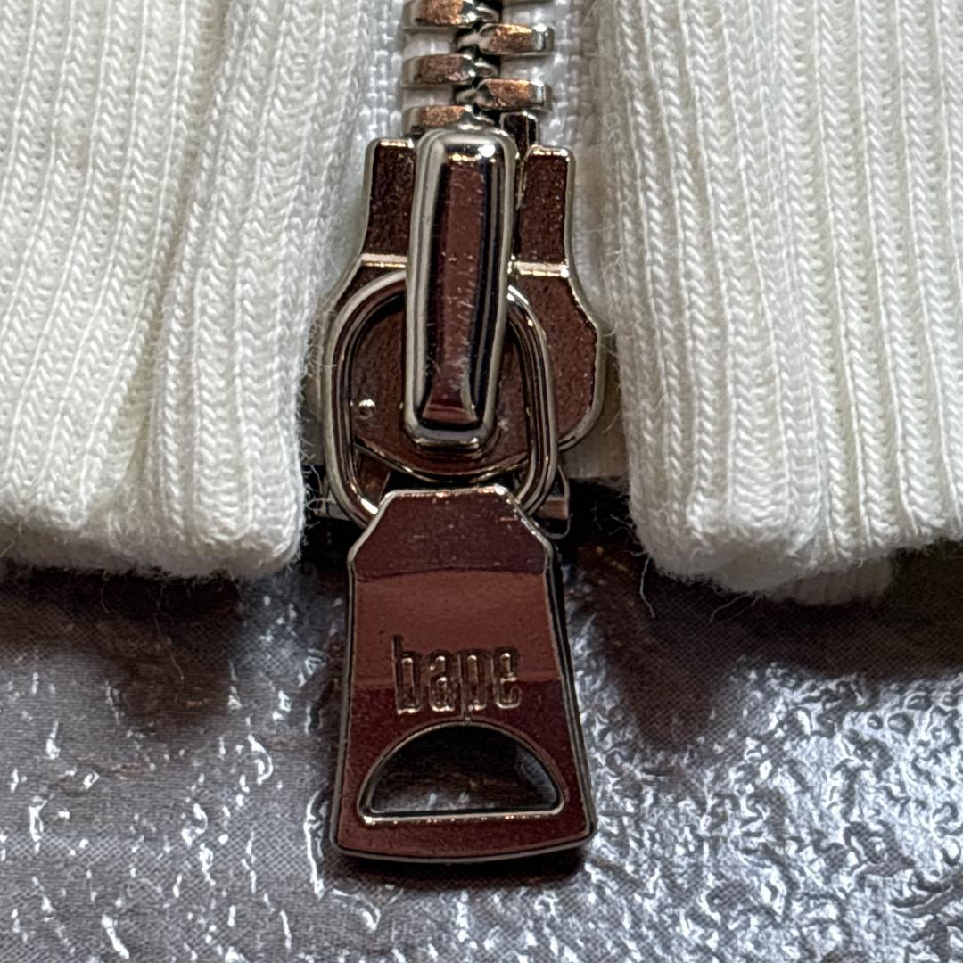 初期 bathingape タイガー フルジップパーカー ホワイト L BAPE