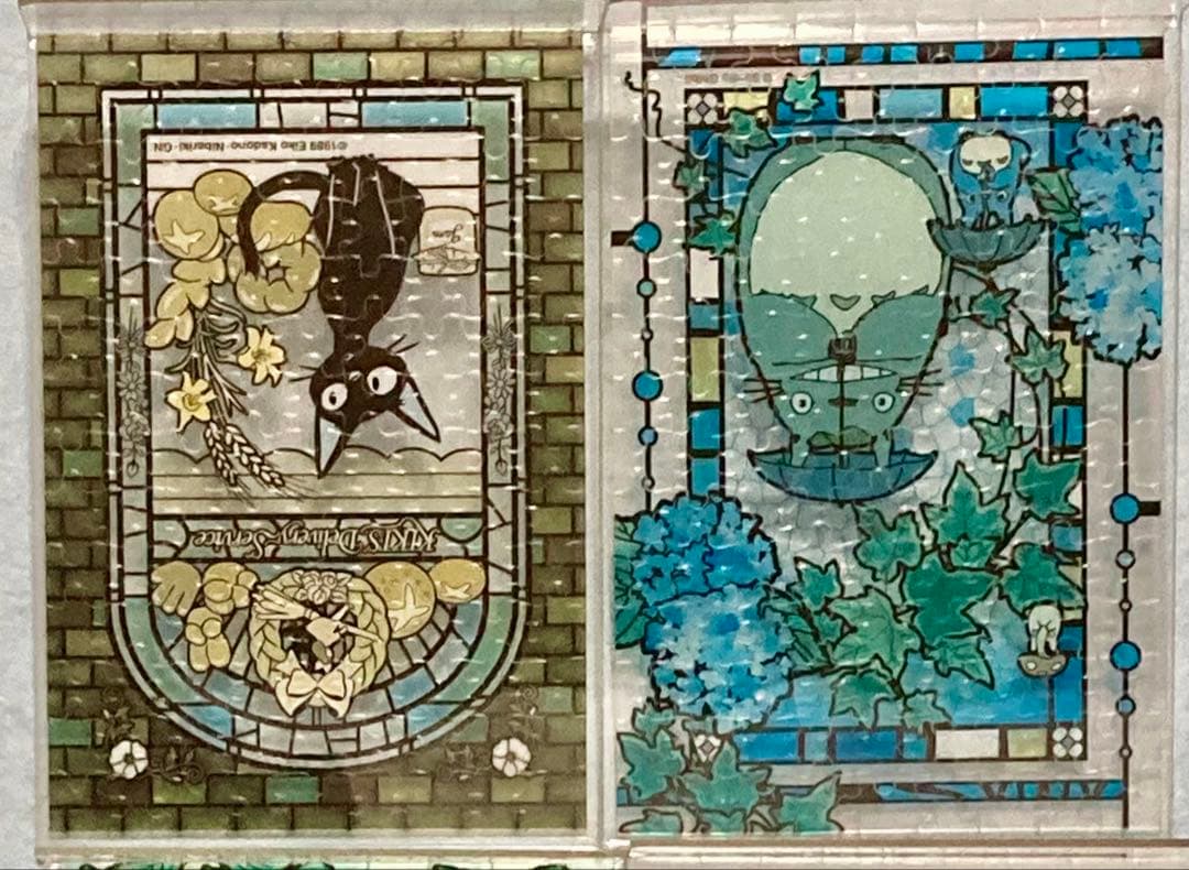 ◆中古美品◆ジブリ／クリアパズル／自立ケース／トトロ・カオナシ等／12種セット