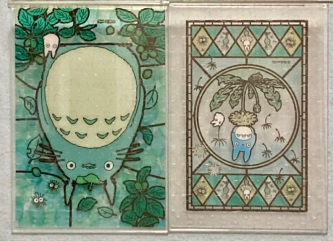 ◆中古美品◆ジブリ／クリアパズル／自立ケース／トトロ・カオナシ等／12種セット