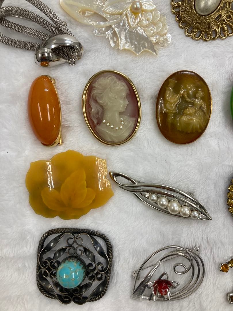 レディース　アクセサリー　プローチ　真珠　宝石　プローチ59点まとめ売り