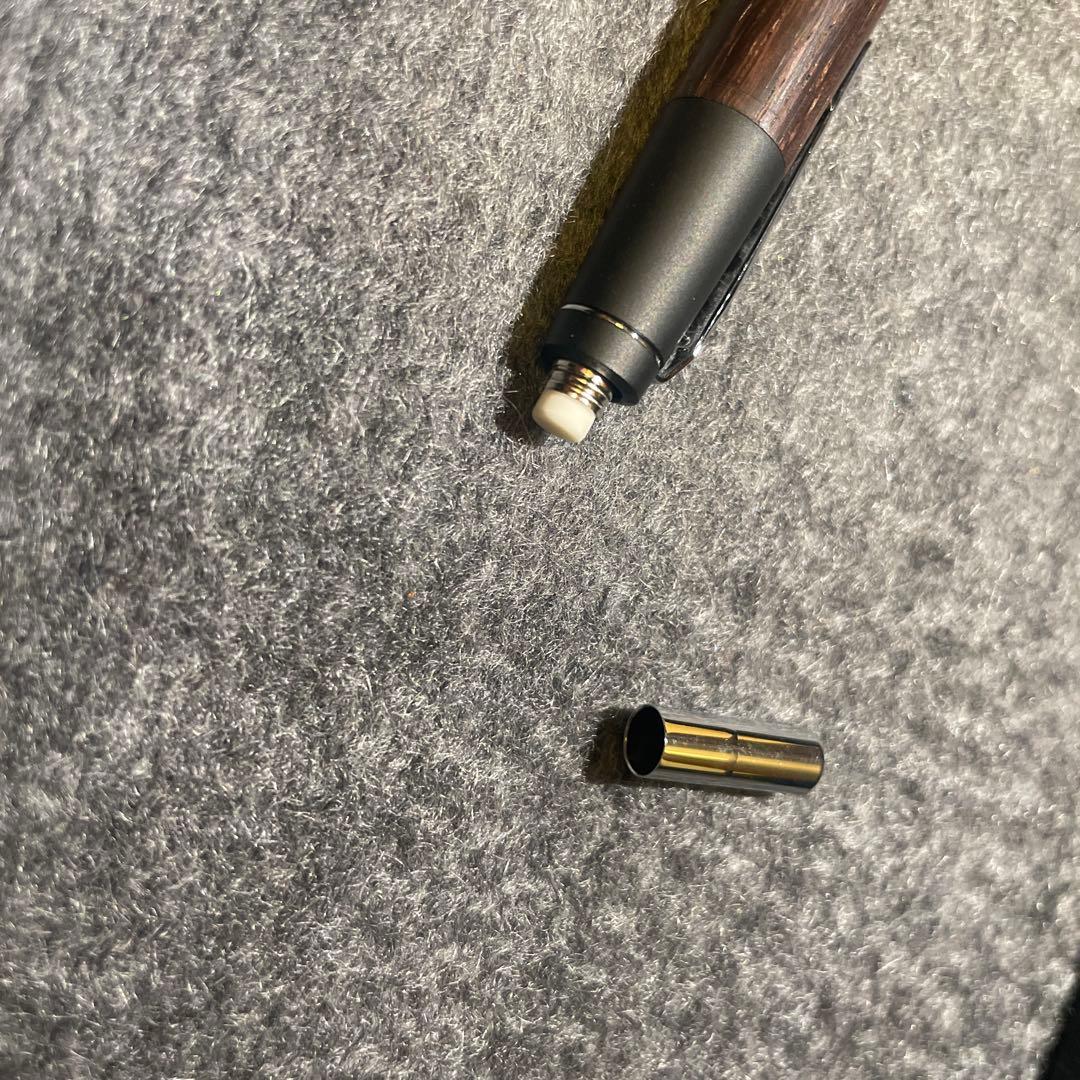 野原工芸　インドローズウッド　新型クリップ　シルバー　シャープペン　ほぼ未使用