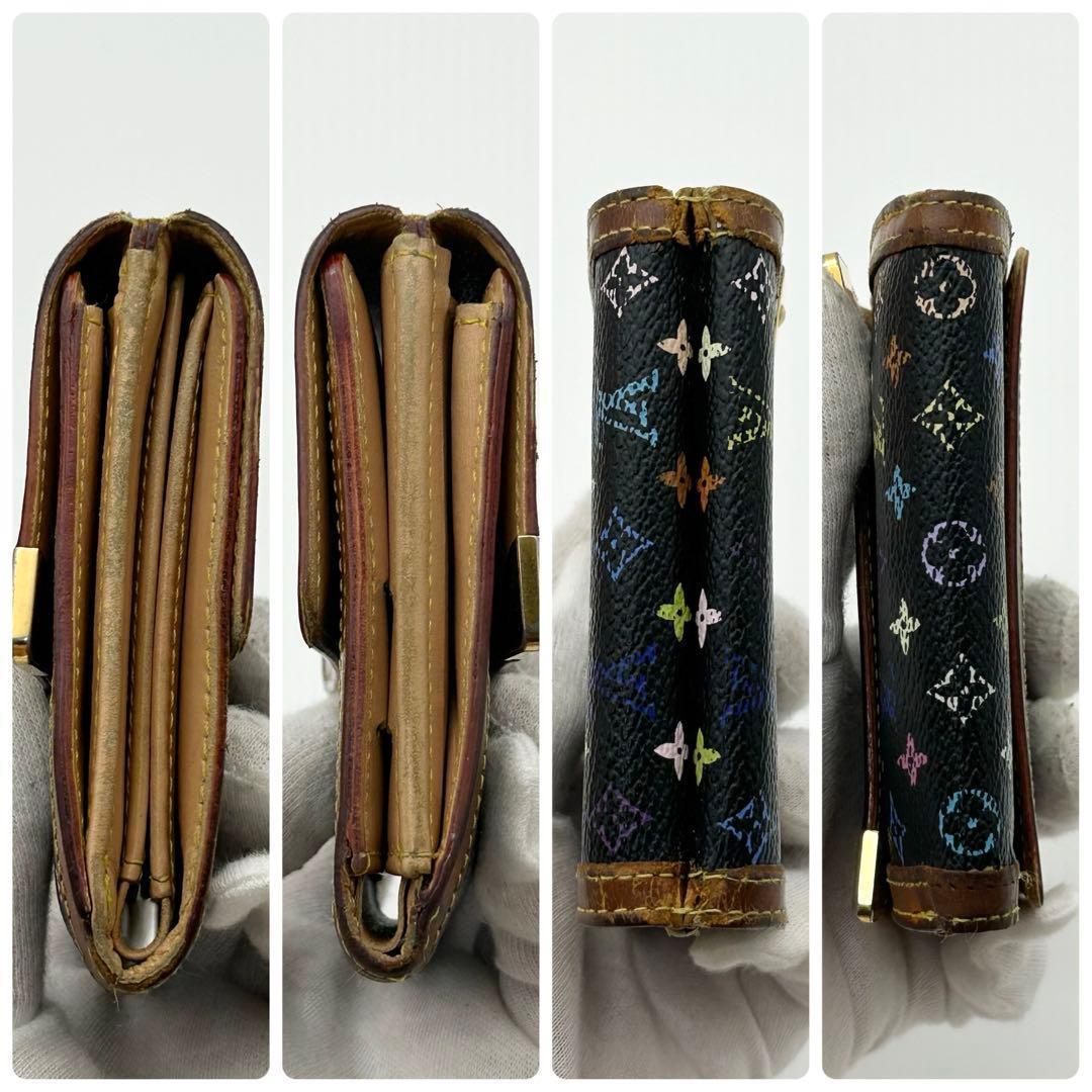 ルイヴィトン マルチカラー ポルトモネ ビエ カルト クレディ コンパクト 黒