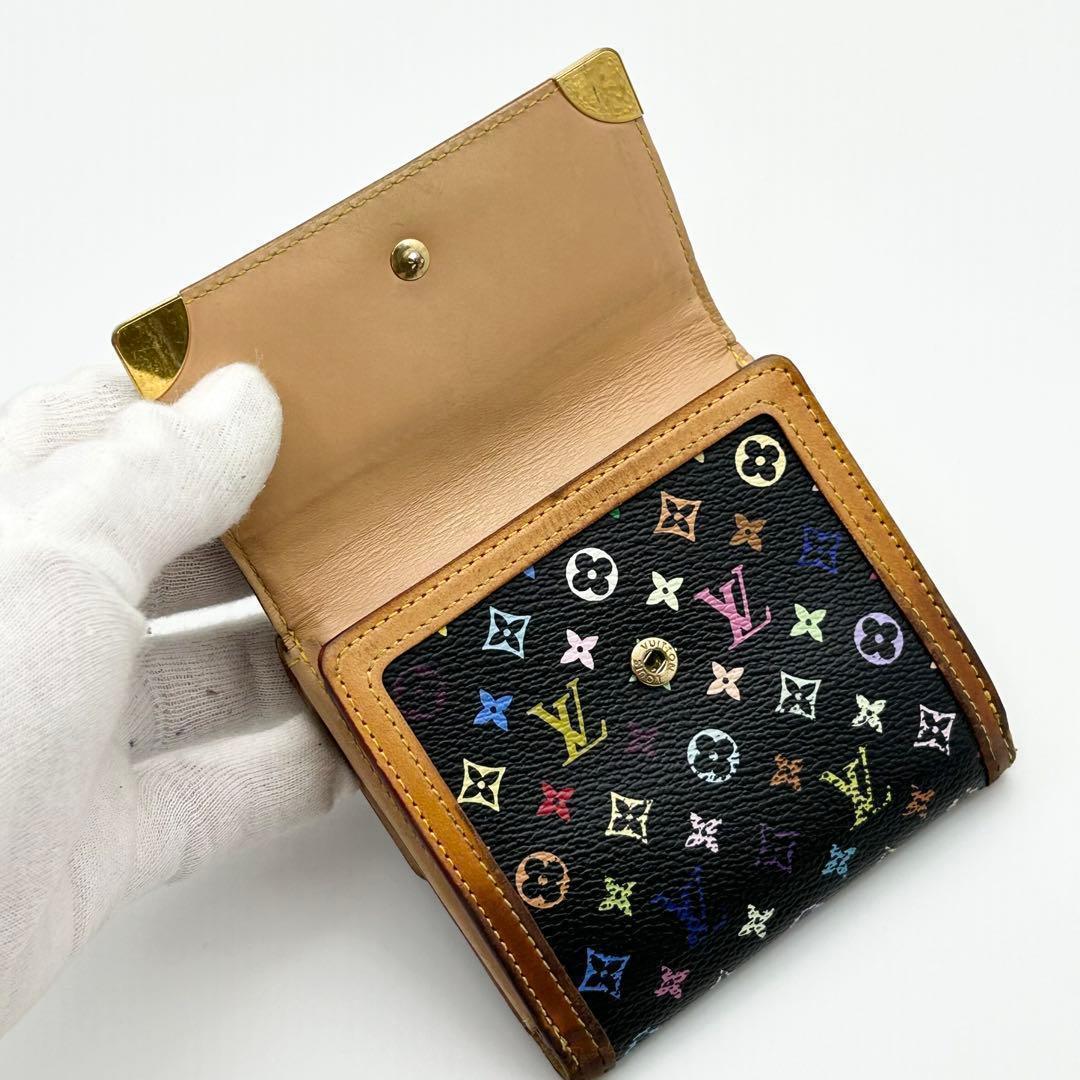 ルイヴィトン マルチカラー ポルトモネ ビエ カルト クレディ コンパクト 黒