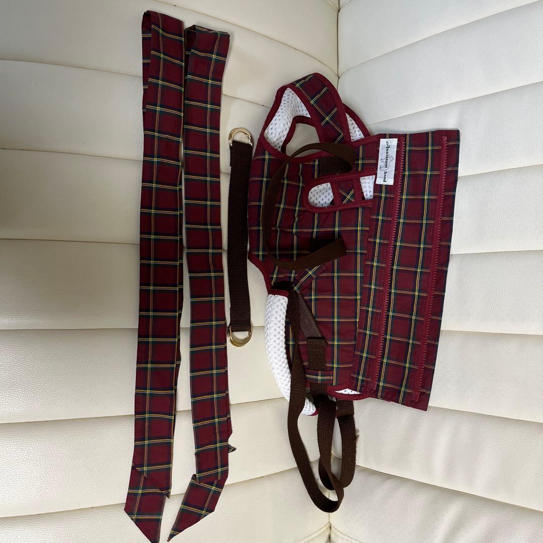 介護用ハーネス バーガンディ チェック柄