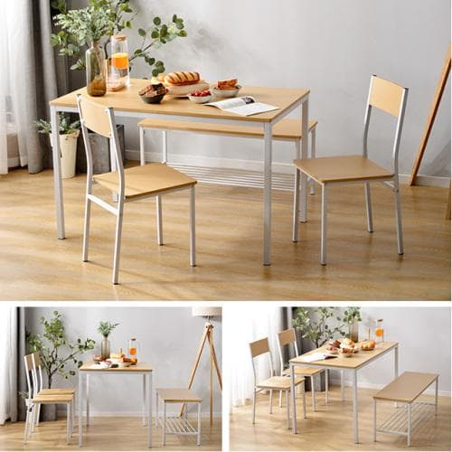 超人気！木製 食卓テーブル 4人掛け 北欧 シンプル【ナチュラル】