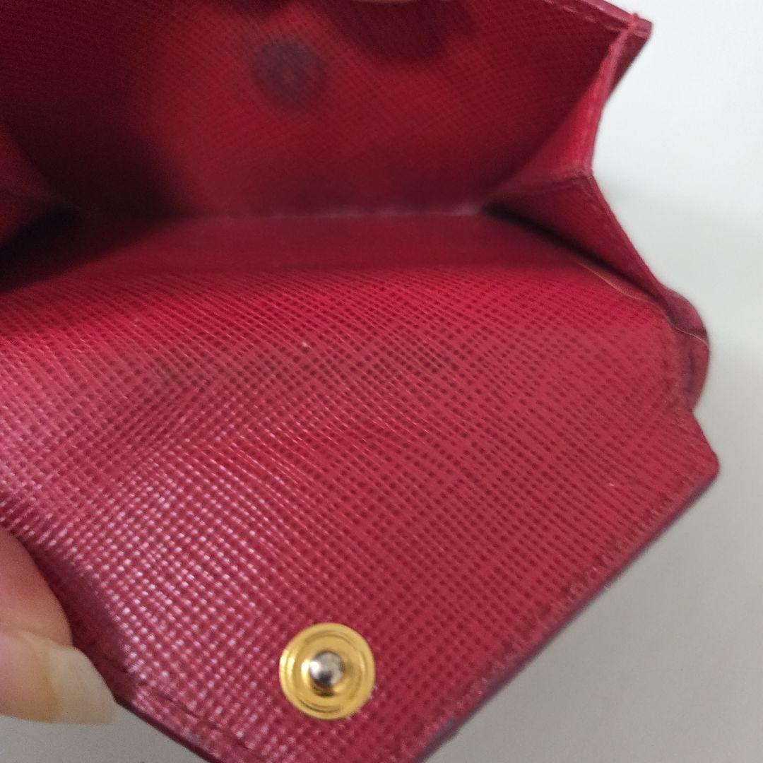 PRADA 三つ折り財布 レッド
