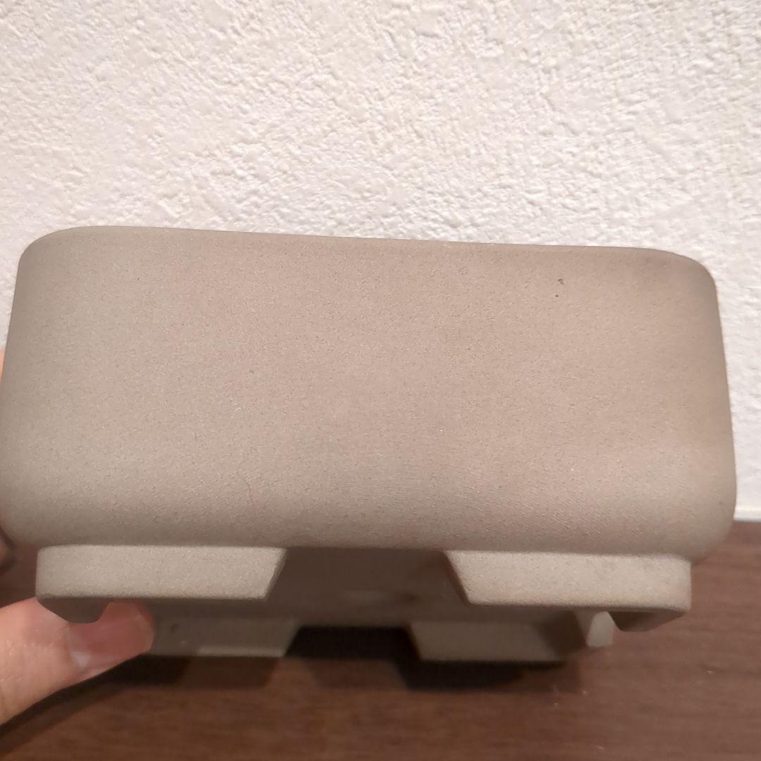 落款あり 作家もの風 盆栽鉢2点セット 重厚 和鉢 陶器