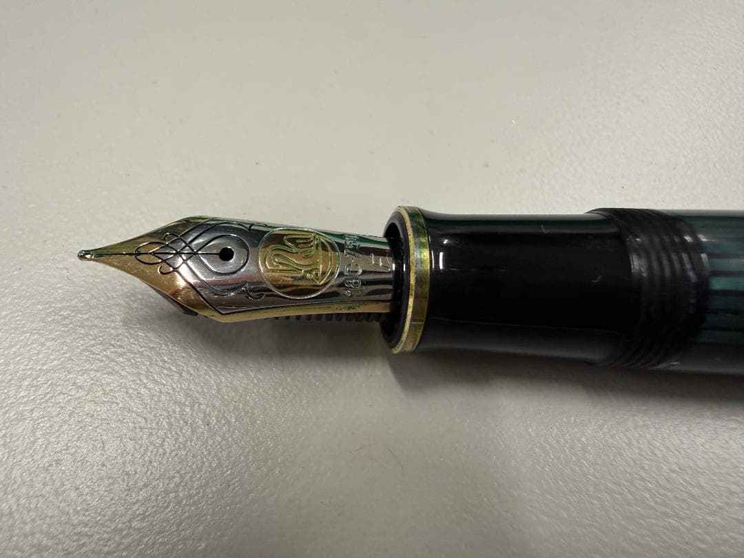 【GANONさま専用】ペリカン・スーベレーン 万年筆 M800 緑縞 Fニブ