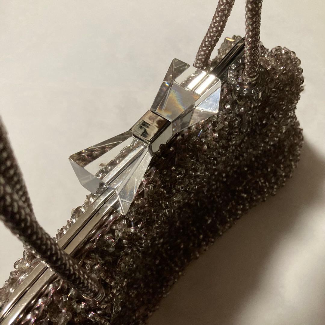 アンテプリマANTEPRIMAワイヤーがま口バッグ ピンクシルバー美品