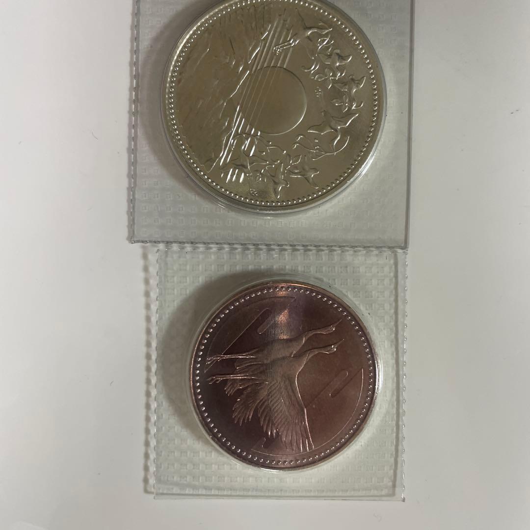 銀製 鶴と花のデザイン  2枚セット